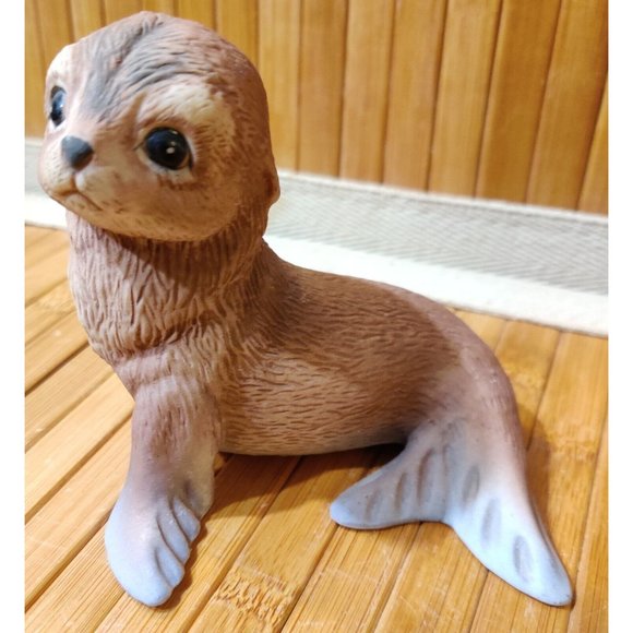 Vintage 1978 R.S.L. Baby Seal Ceramic Art Figurine Signed R.J. Brown Mexico - Picture 3 of 9